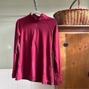 Eddie Bauer Burgundy Quarter-Zip Pullover
